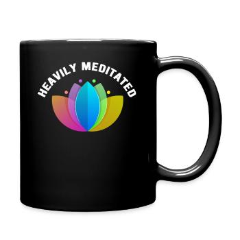 Stark meditiert - Tasse einfarbig - Schwarz - Rechts