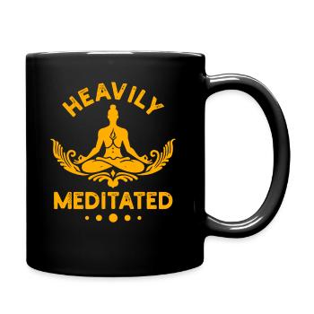Stark meditiert - Tasse einfarbig - Schwarz - Rechts