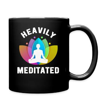 Stark meditiert - Tasse einfarbig - Schwarz - Rechts