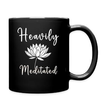 Stark meditiert - Tasse einfarbig - Schwarz - Rechts