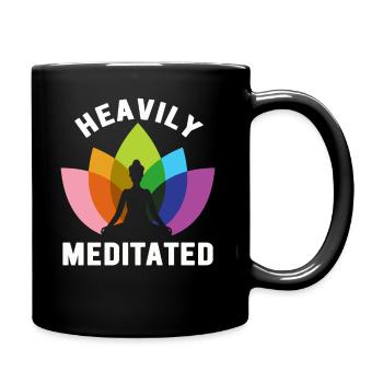Stark meditiert - Tasse einfarbig - Schwarz - Rechts