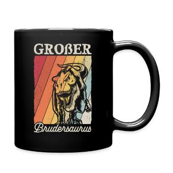 Big Brother Gift Brudersaurus T Rex Dino Bro - Full Colour Mug - black - Right