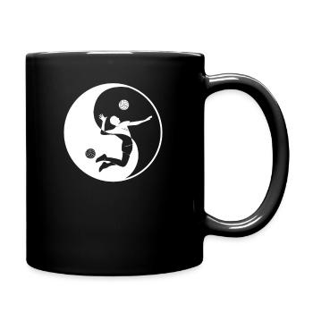 Ballon de volley-ball Joueur de volley-ball Symbole Yin-Yang - Mug uni - noir - Droite