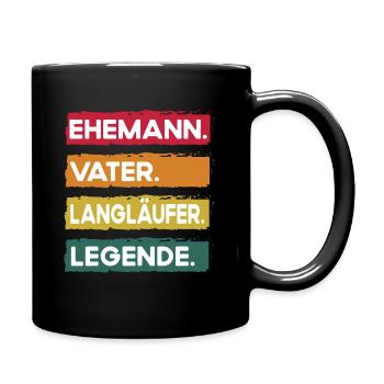 Mari Père Légende du ski de fond Fête des pères - Mug uni - noir - Droite