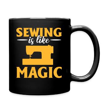 Nähmaschinenliebhaber Schneider - Tasse einfarbig - Schwarz - Rechts