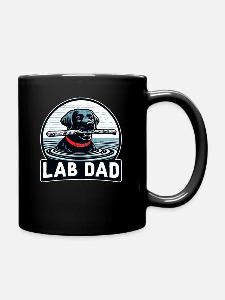 Labrador Retriever Chien LAB DAD Noir Labrador - Mug uni - noir