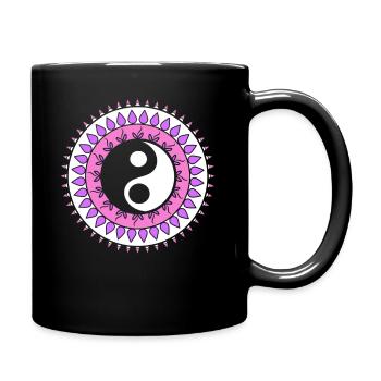 Yin-Yang-Mandala Feng Shui-Berater - Tasse einfarbig - Schwarz - Rechts