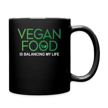 Vegan Food Is Balancing My Life - Full Colour Mug - black - Right