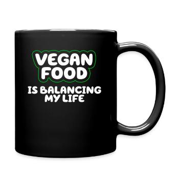 Vegan Food Is Balancing My Life - Full Colour Mug - black - Right