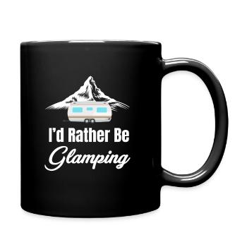 I'd Rather Be Glamping Funny Glamper Hiker - Tasse einfarbig - Schwarz - Rechts