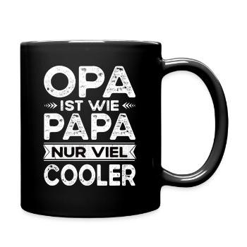 Grand-père est comme papa, mais beaucoup plus cool, grand-père, petit-fils - Mug uni - noir - Droite