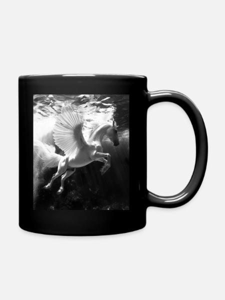 Pégase sous l’eau - Mug uni - noir
