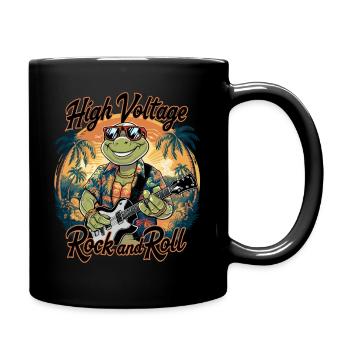 Funny Shield Peak avec guitare rock and roll - Mug uni - noir - Droite