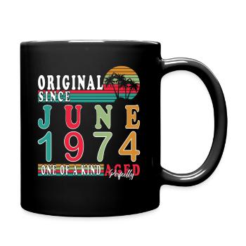 Né en juin 1974 Né en juin 1974 Anniversaire - Mug uni - noir - Droite