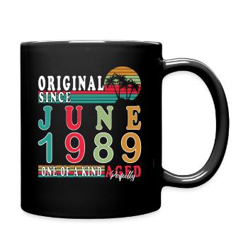 Né en juin 1989 Né en juin 1989 Anniversaire - Mug uni - noir - Droite
