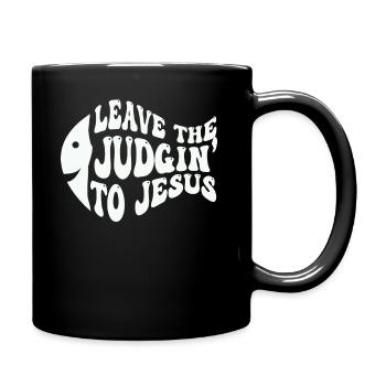 Überlassen Sie das Urteil Jesus - Tasse einfarbig - Schwarz - Rechts