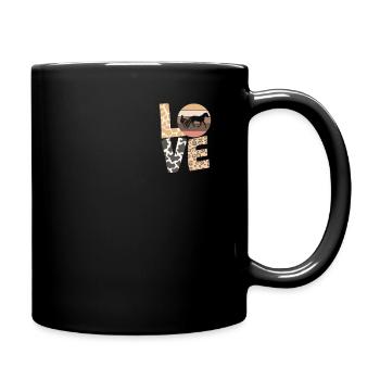 Cheval de trot, courses de trot, sports équestres, chevaux - Mug uni - noir - Droite