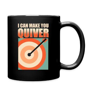 Retro-Bogenschießen-Liebhaber Bogenschütze - Tasse einfarbig - Schwarz - Rechts