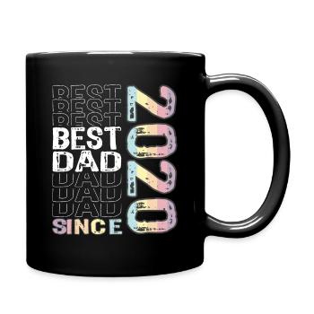 Bester Papa der Welt seit 2020 Vatertag - Tasse einfarbig - Schwarz - Rechts