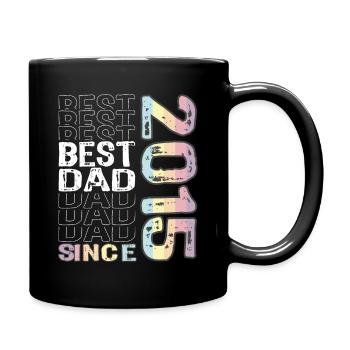 Bester Papa der Welt seit 2015 Vatertag - Tasse einfarbig - Schwarz - Rechts