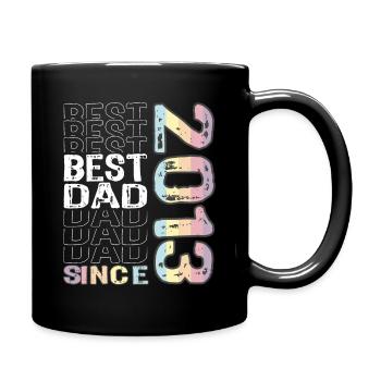 Bester Papa der Welt seit 2013 Vatertag - Tasse einfarbig - Schwarz - Rechts
