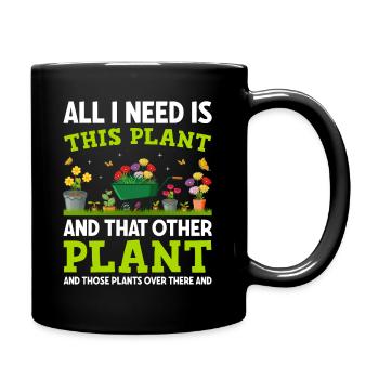 Gartenarbeit mit jedem Samen sähe ich meinen Geist - Tasse einfarbig - Schwarz - Rechts
