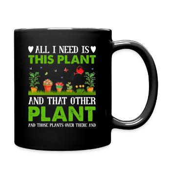 Gartenarbeit mit jedem Samen sähe ich meinen Geist - Tasse einfarbig - Schwarz - Rechts