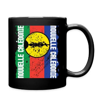 Geschenkdesign Kanak Flagge Neukaledonien - Tasse einfarbig - Schwarz - Rechts