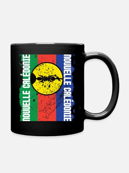 cadeau design kanak drapeau Nouvelle Calédonie - Mug uni - noir
