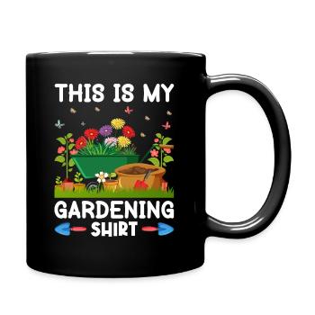 Gartenarbeit mit jedem Samen sähe ich meinen Geist - Tasse einfarbig - Schwarz - Rechts