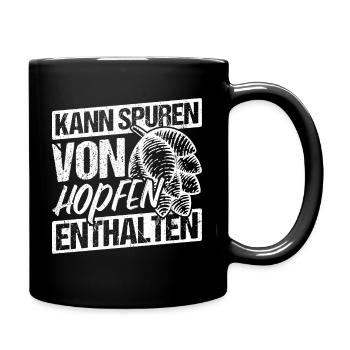 Peut contenir des traces de houblon Houblon Alcool Tri - Mug uni - noir - Droite