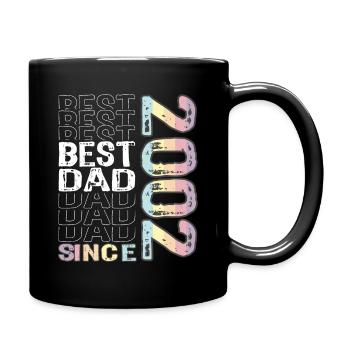 Bester Papa der Welt seit 2002 Vatertag - Tasse einfarbig - Schwarz - Rechts