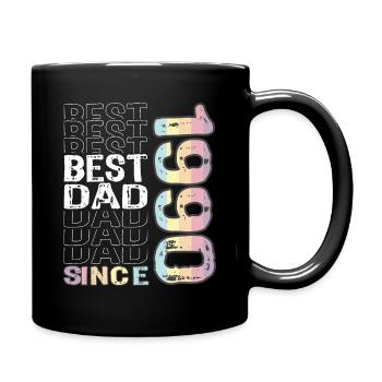 Bester Papa der Welt seit 1990 Vatertag - Tasse einfarbig - Schwarz - Rechts