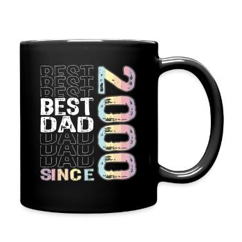 Bester Papa der Welt seit 2000 Vatertag - Tasse einfarbig - Schwarz - Rechts