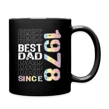 Bester Papa der Welt seit 1978 Vatertag - Tasse einfarbig - Schwarz - Rechts