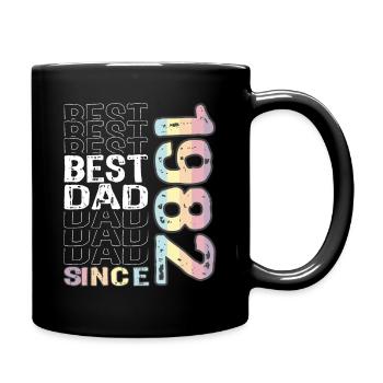 Bester Papa der Welt seit 1982 Vatertag - Tasse einfarbig - Schwarz - Rechts