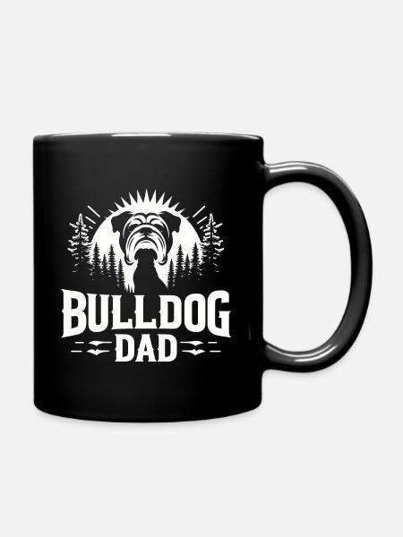 BULLDOG DAD, BULLDOG GUARDIAN: FOREST SENTINEL - Full Colour Mug - black