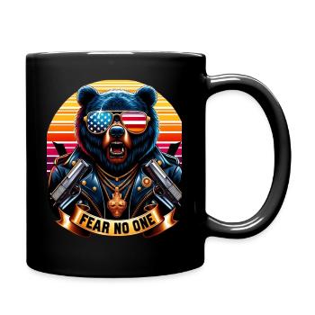 Fear No One Bear - Tasse einfarbig - Schwarz - Rechts