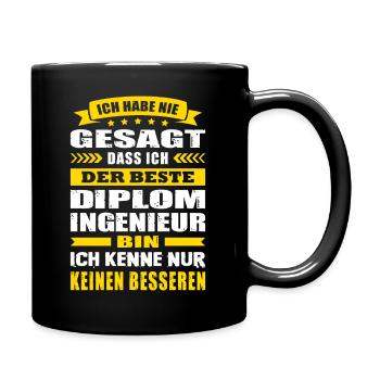 Ich Habe Nie Gesagt Der Beste Diplom Ingenieur - Tasse einfarbig - Schwarz - Rechts