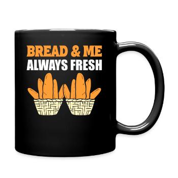 Lustiges Brotbacken Konditor - Tasse einfarbig - Schwarz - Rechts