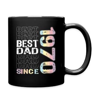 Meilleur papa du monde depuis 1970 Fête des pères - Mug uni - noir - Droite