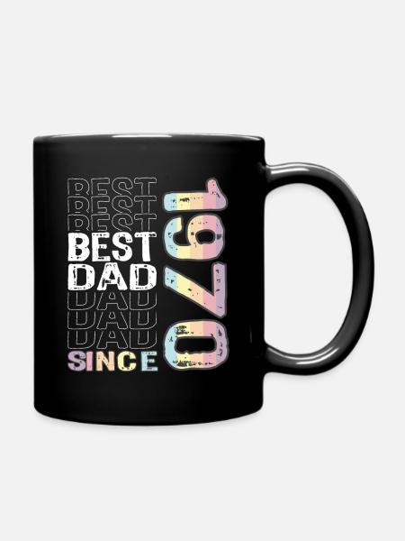 Bester Papa der Welt seit 1970 Vatertag - Tasse einfarbig - Schwarz