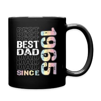 Bester Papa der Welt seit 1965 Vatertag - Tasse einfarbig - Schwarz - Rechts