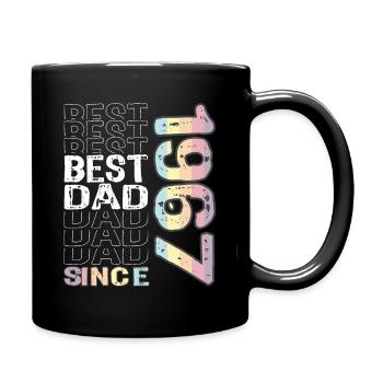 Bester Papa der Welt seit 1967 Vatertag - Tasse einfarbig - Schwarz - Rechts