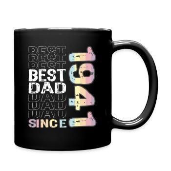 Best dad in the world since 1941 Father's Day - Full Colour Mug - black - Right