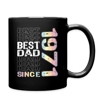 Bester Papa der Welt seit 1971 Vatertag - Tasse einfarbig - Schwarz - Rechts