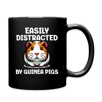 Easily Distracted By Guinea Pigs - Tasse einfarbig - Schwarz - Rechts