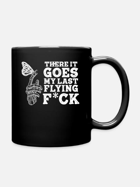 Da ist es, mein letztes fliegendes F - Tasse einfarbig - Schwarz