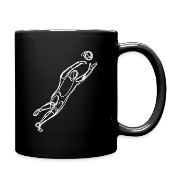 Dessin du gardien de but - Mug uni - noir - Droite