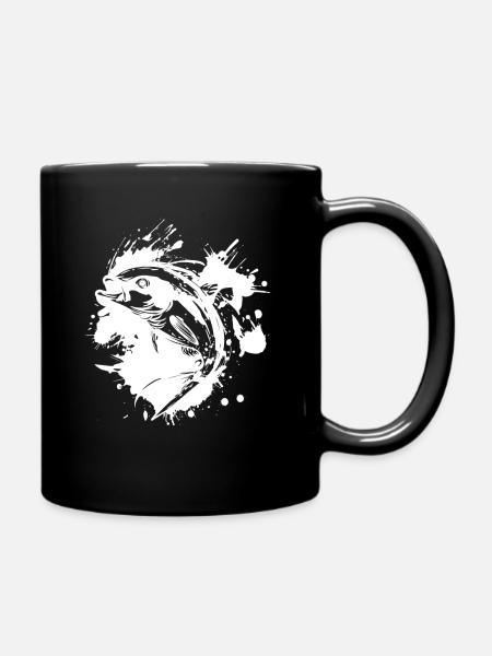 Angeln - Tasse einfarbig - Schwarz